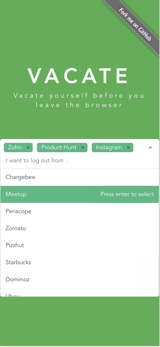 Vacate gallery image