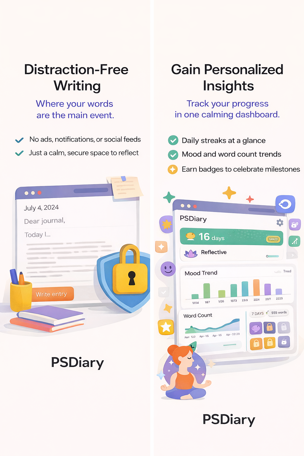 PSDiary - Screenshot 3 showing product features and functionality