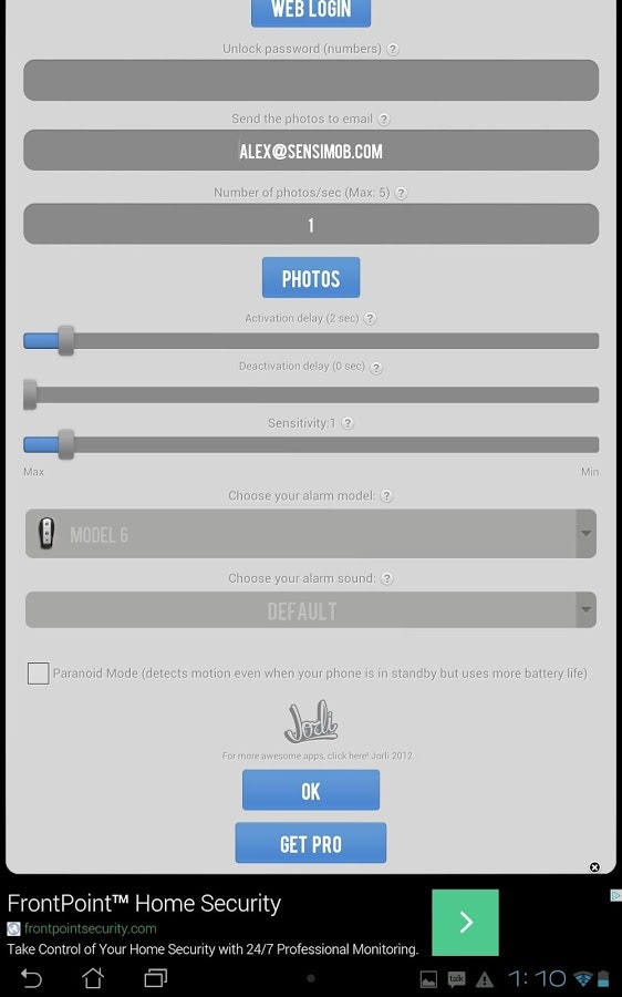 Anti-Theft & Motion Alarm gallery image