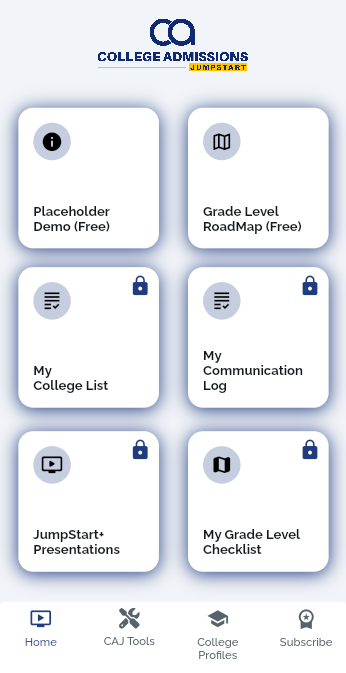College Admissions JumpStart Mobile App gallery image