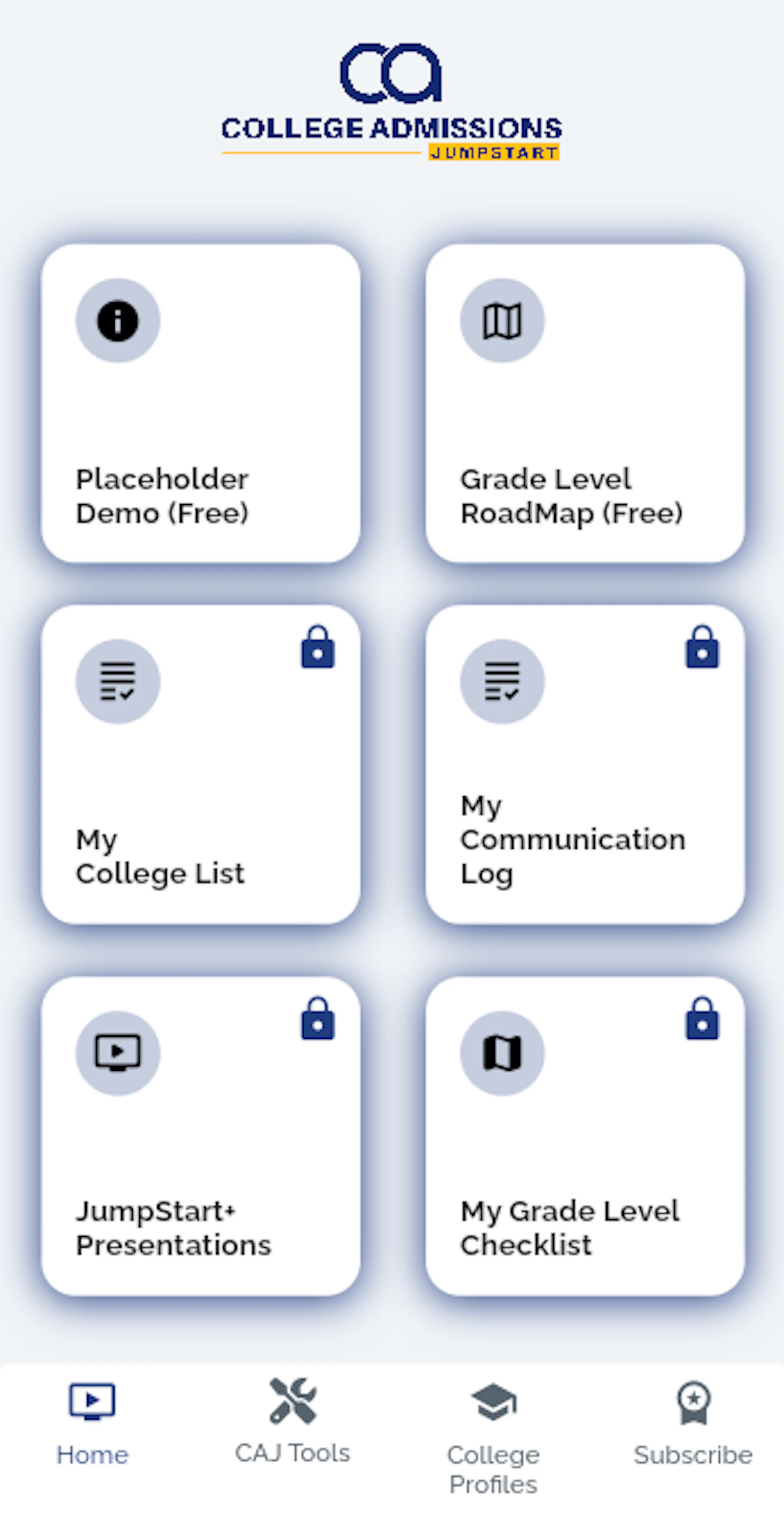 College Admissions JumpStart Mobile App screenshot 1