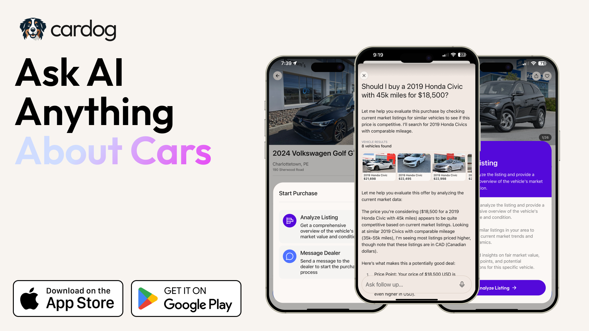 Cardog - Your AI car companion - research to resale media 1