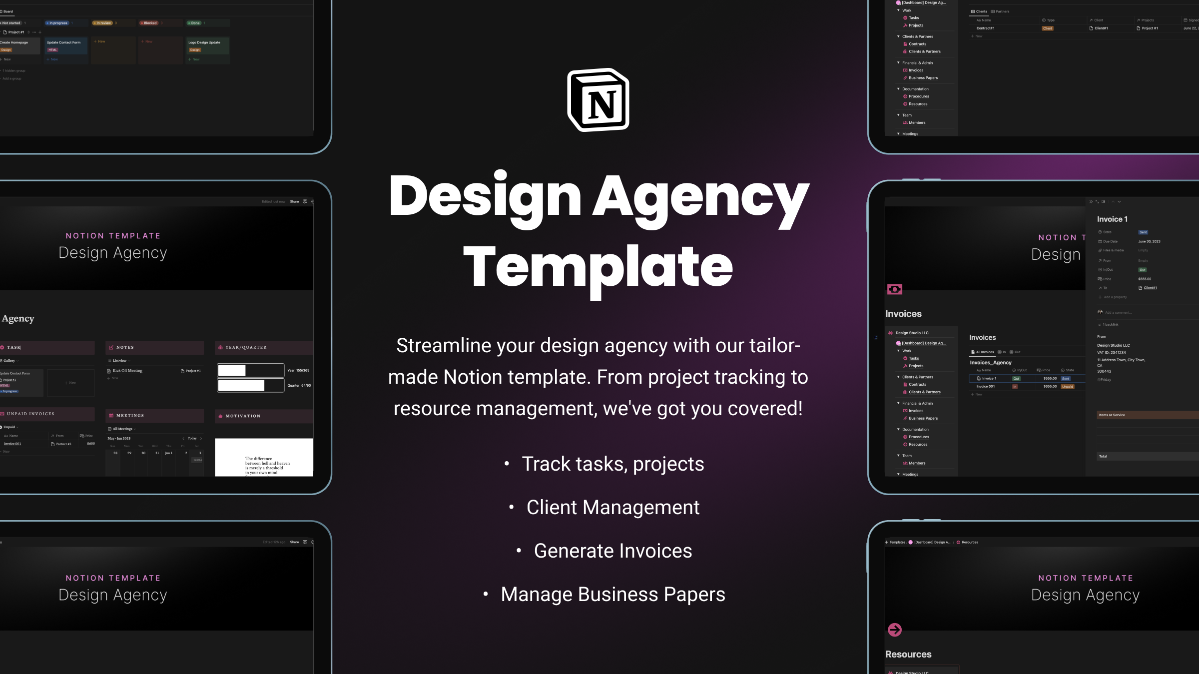 Modelo de noção da agência de design media 4