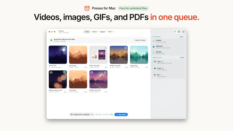 Presso screenshot 1