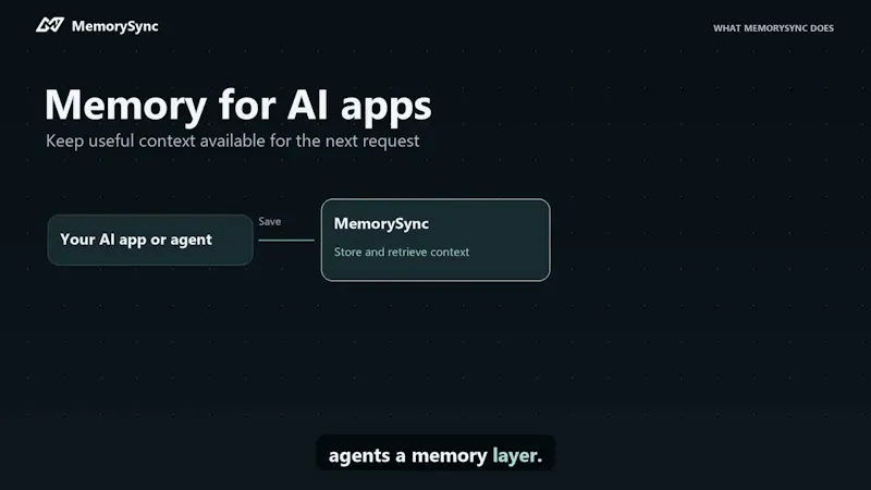 MemorySync screenshot 1 (video preview)