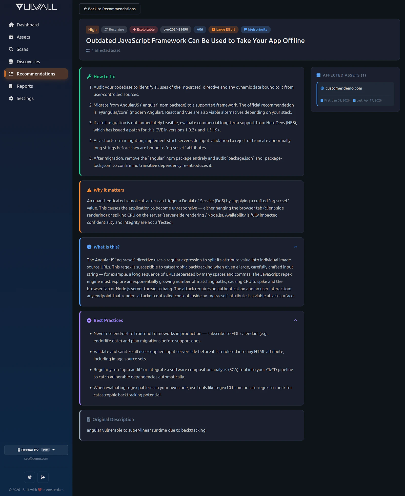 VulWall screenshot 2