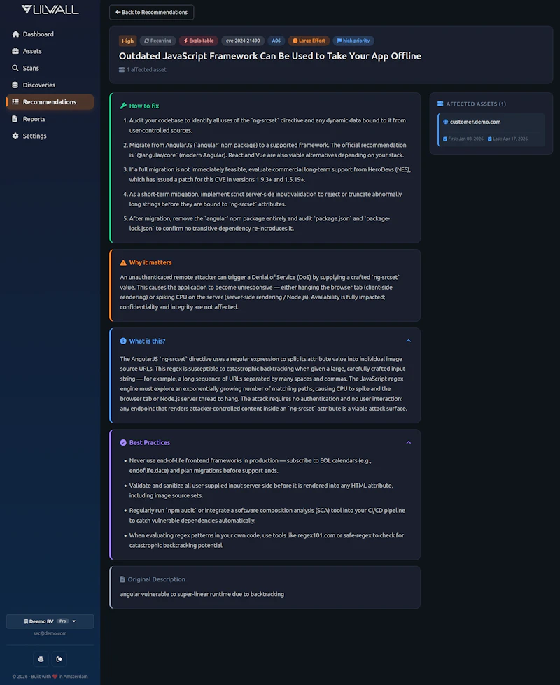 VulWall screenshot 2