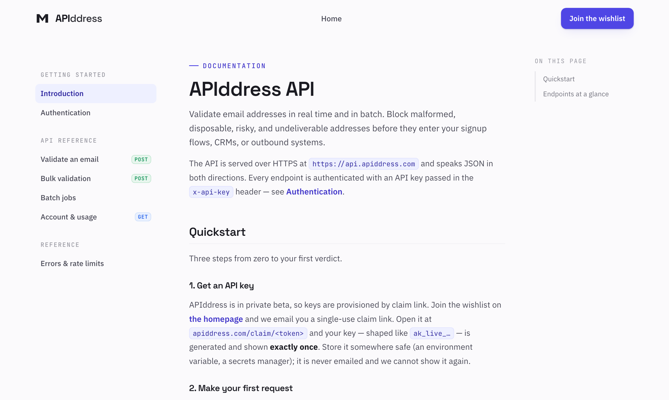 APIddress — email validation API gallery image