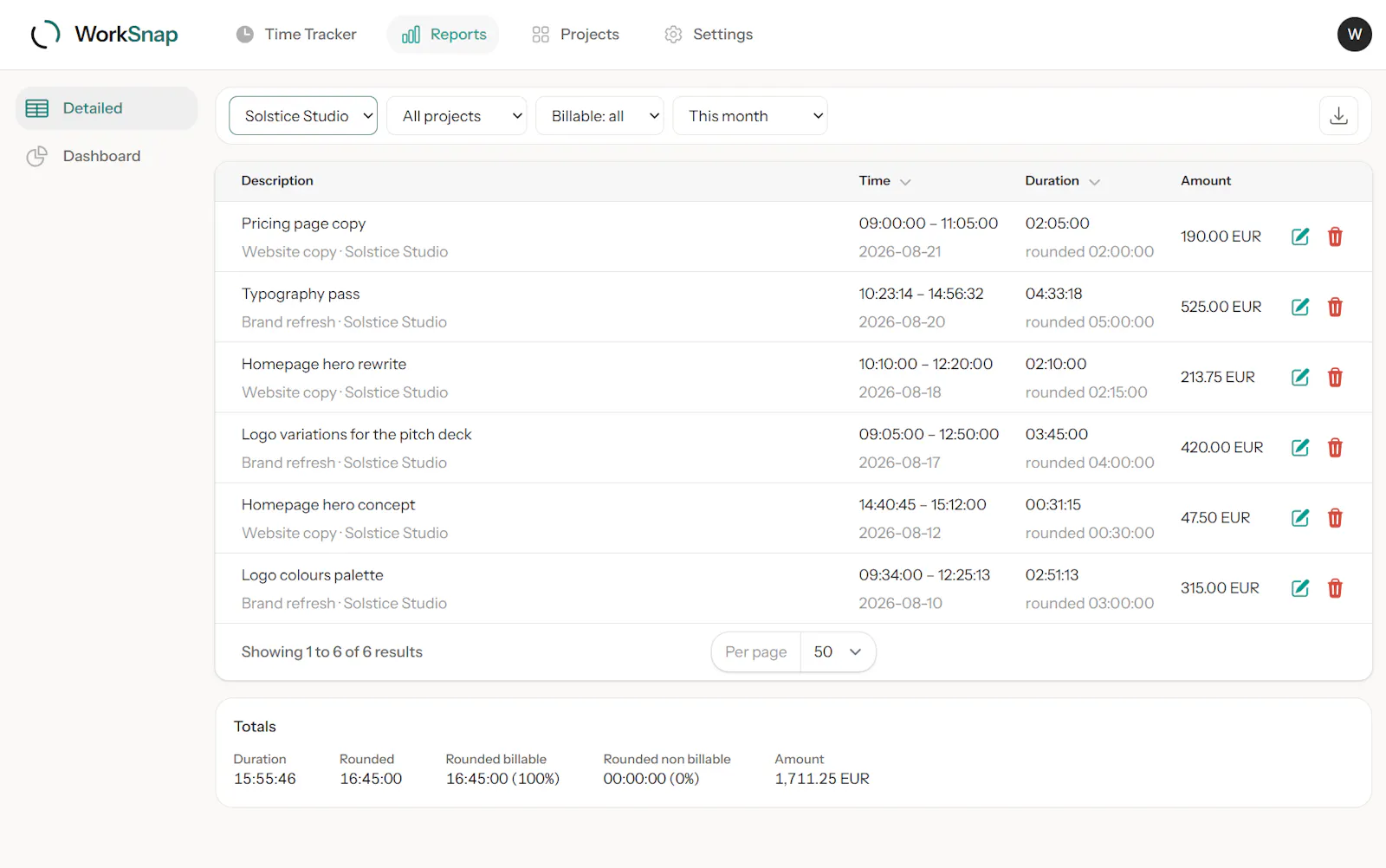 WorkSnap screenshot 3