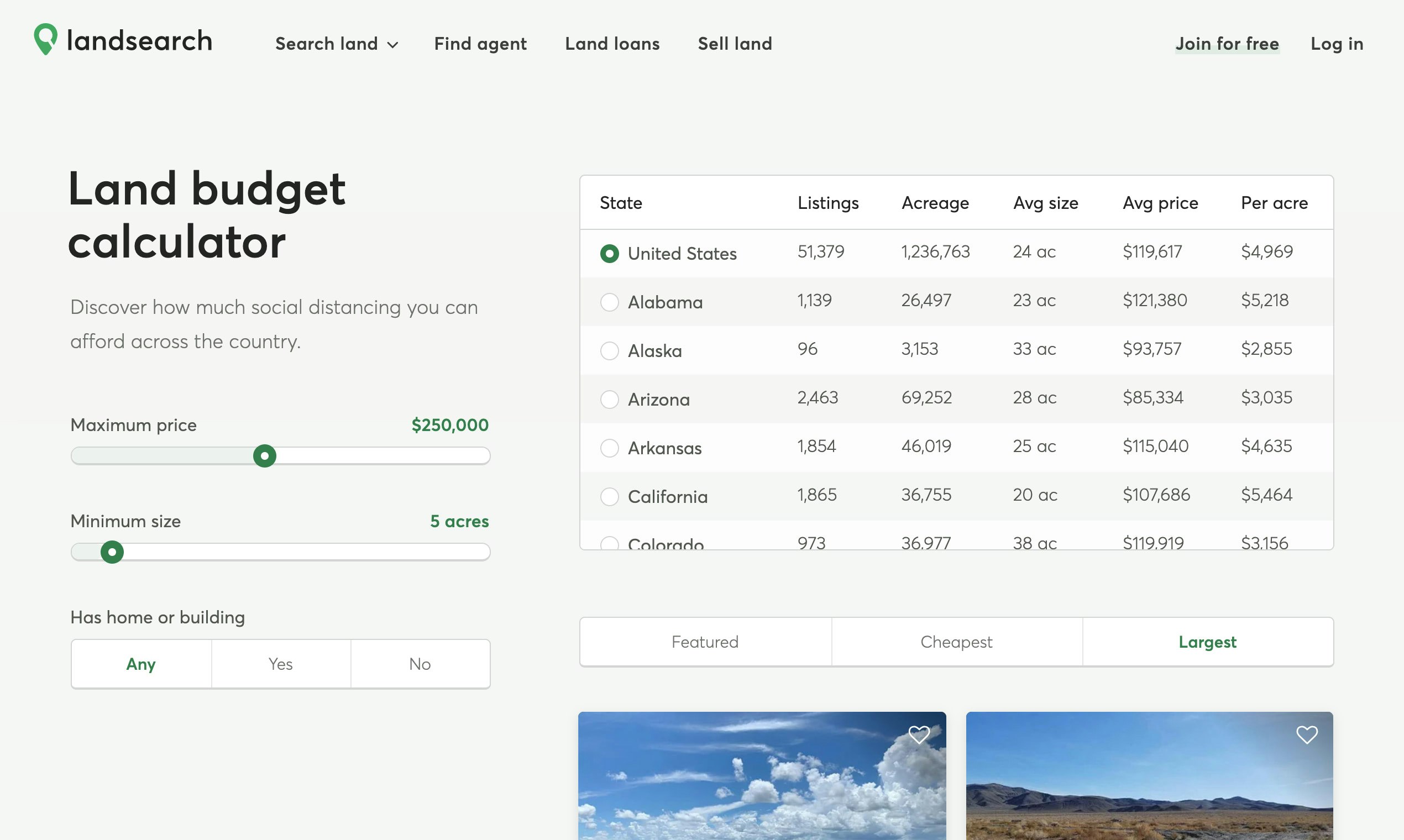 Land Budget Calculator gallery image