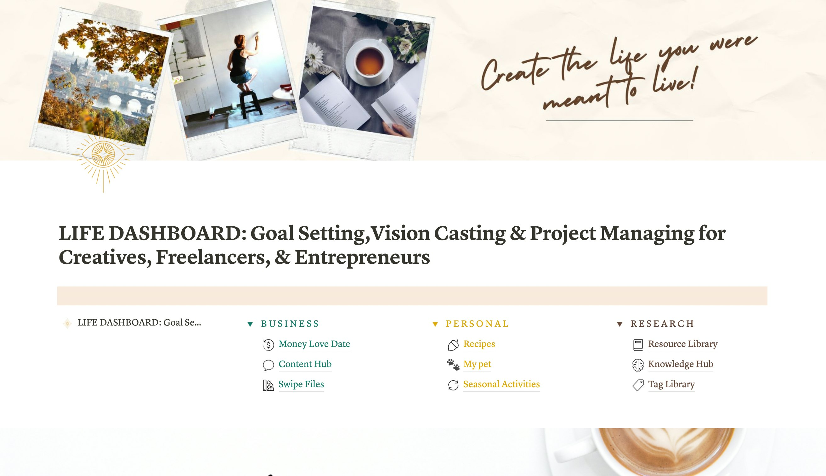 Notion Ultimate Life Dashboard gallery image
