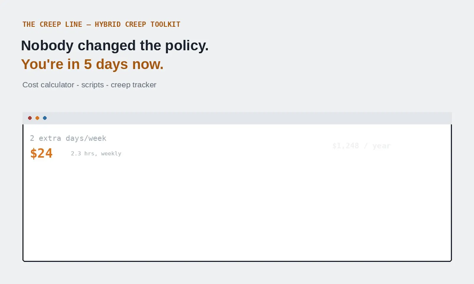 The Creep Line — Hybrid Creep Toolkit screenshot 1