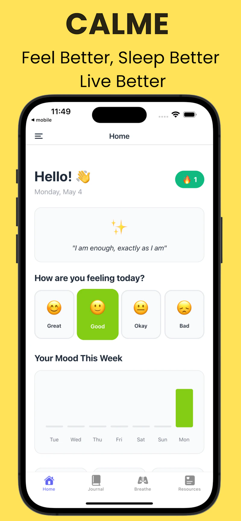 Calme: Anxiety & Stress Relief screenshot 1