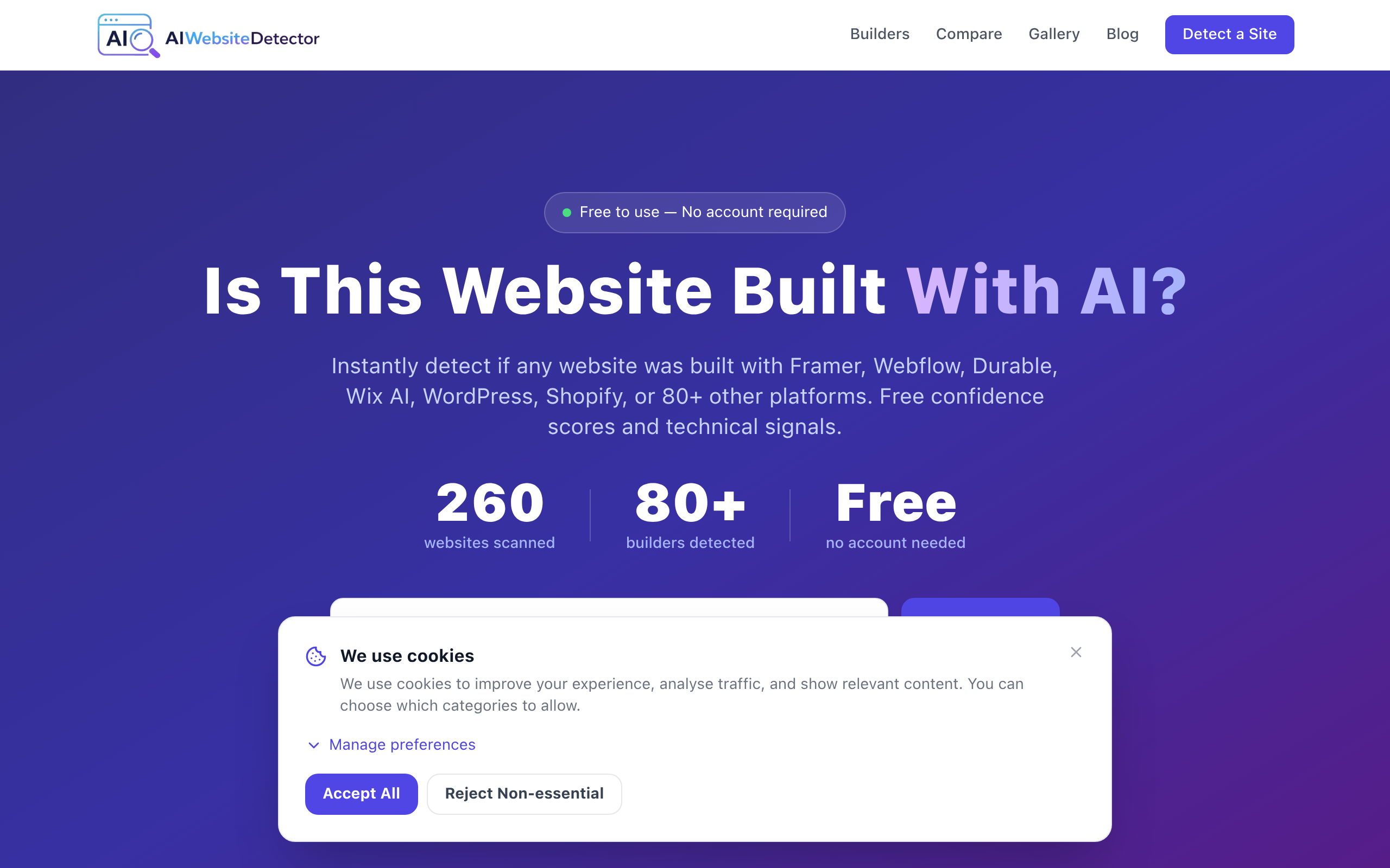 AI Website Detector – Find AI-Built Site