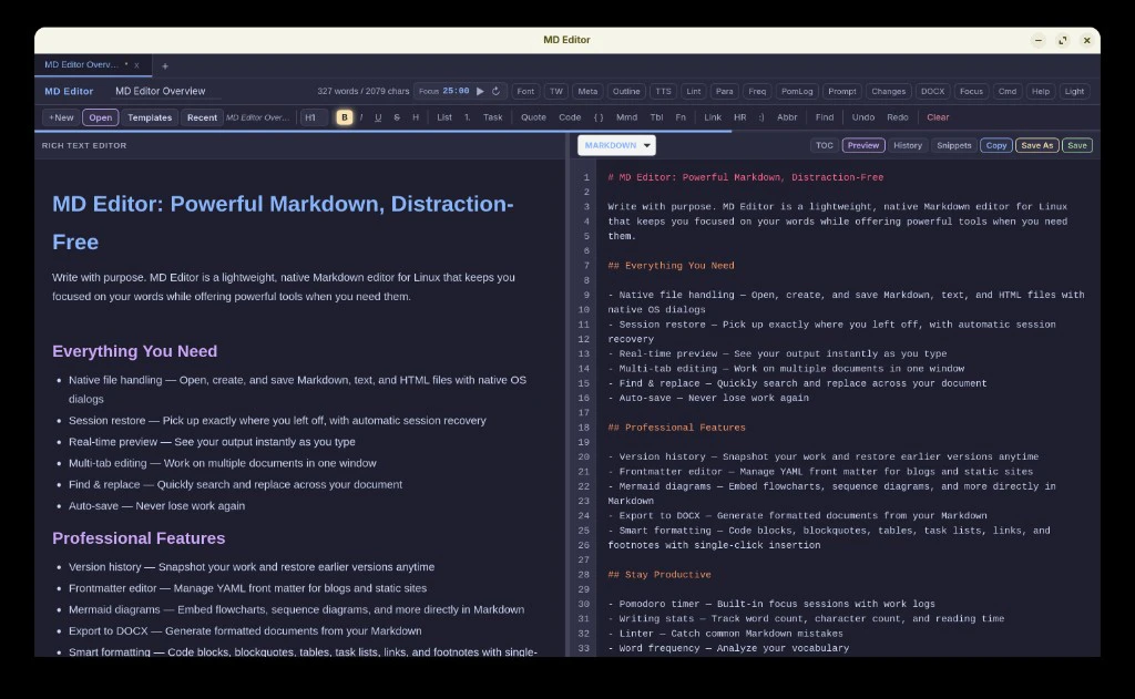 MD Editor screenshot 1