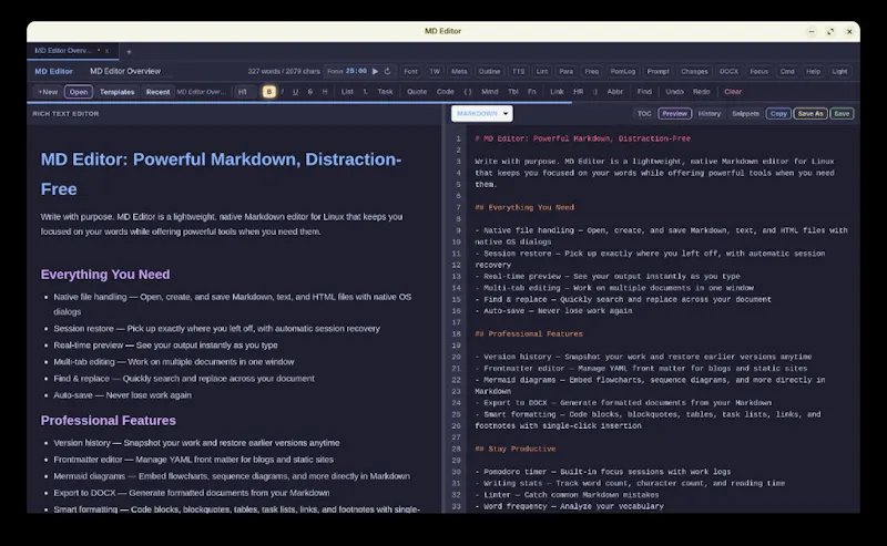 MD Editor screenshot 2