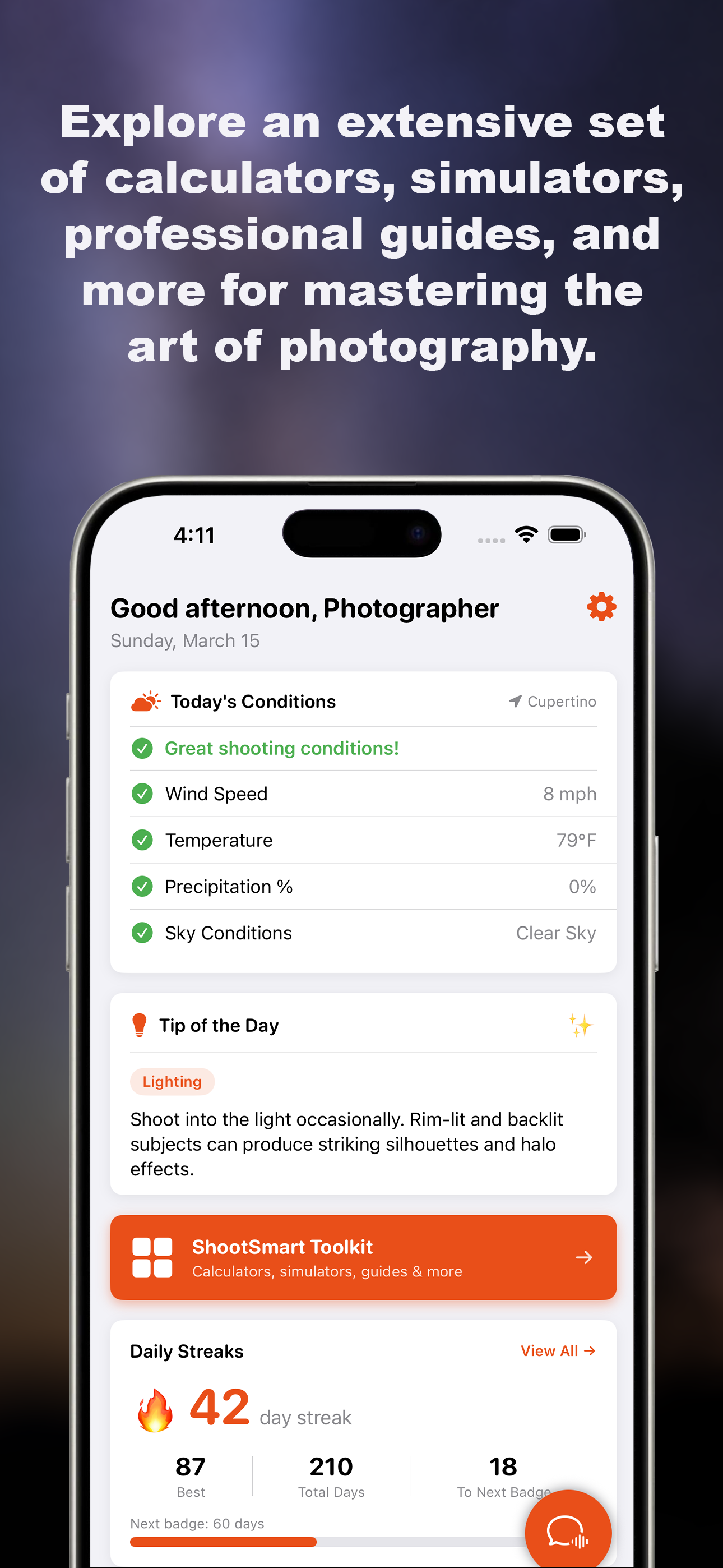 ShootSmart — photographers toolkit app gallery image