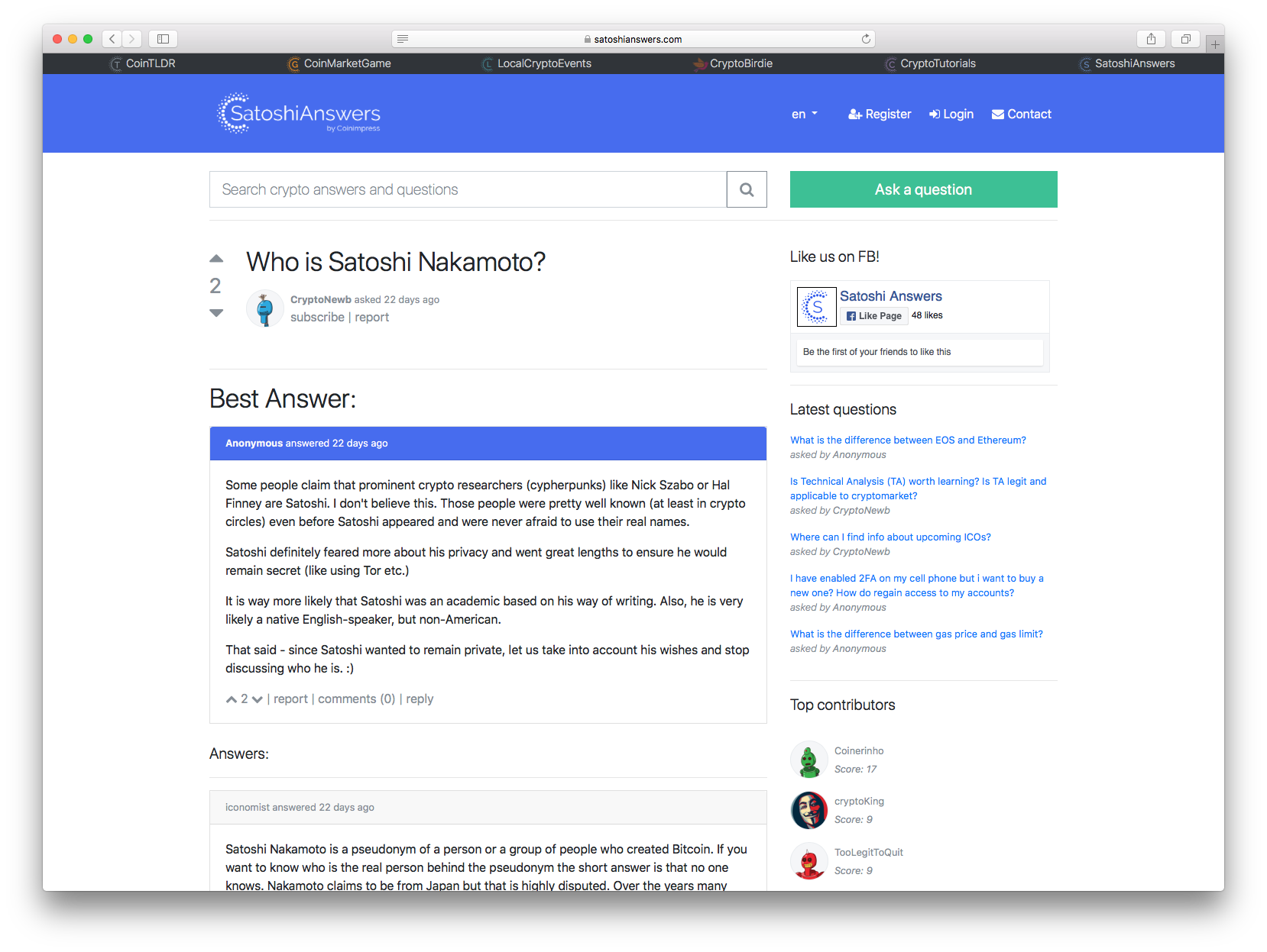 Satoshi Answers (shut down) gallery image