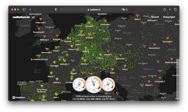 Map of automated radiation monitoring gallery image