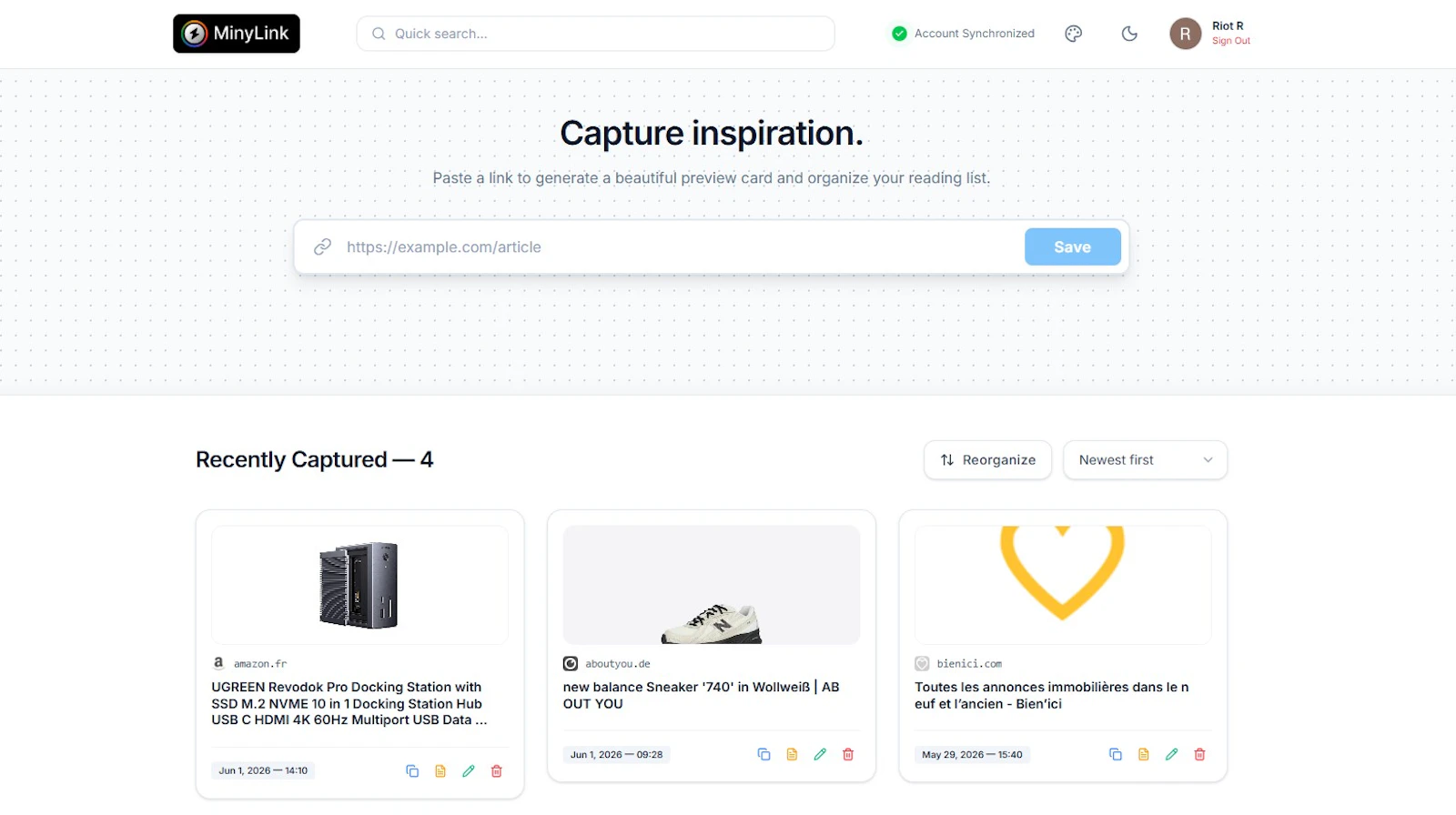 MinyLink screenshot 1