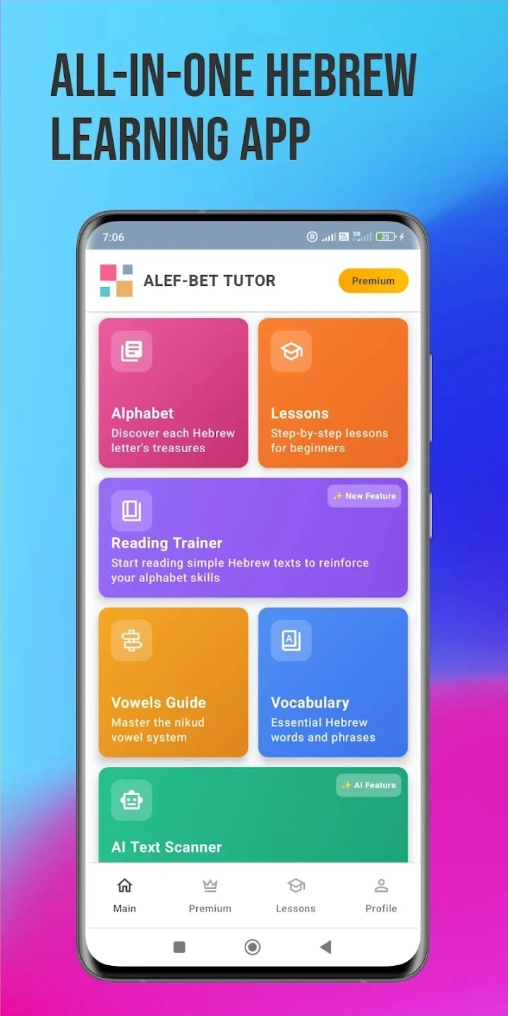 Impara Alphabet Ebraico Easy 2.0 - Impara l'ebraico veloce con AI Scanner e Reading Trainer media 3