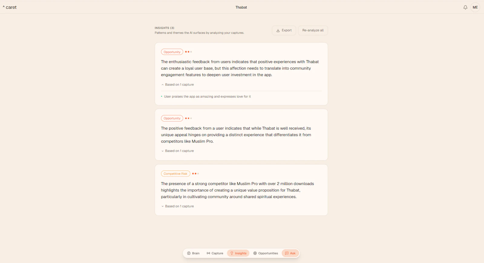 Caret screenshot 4