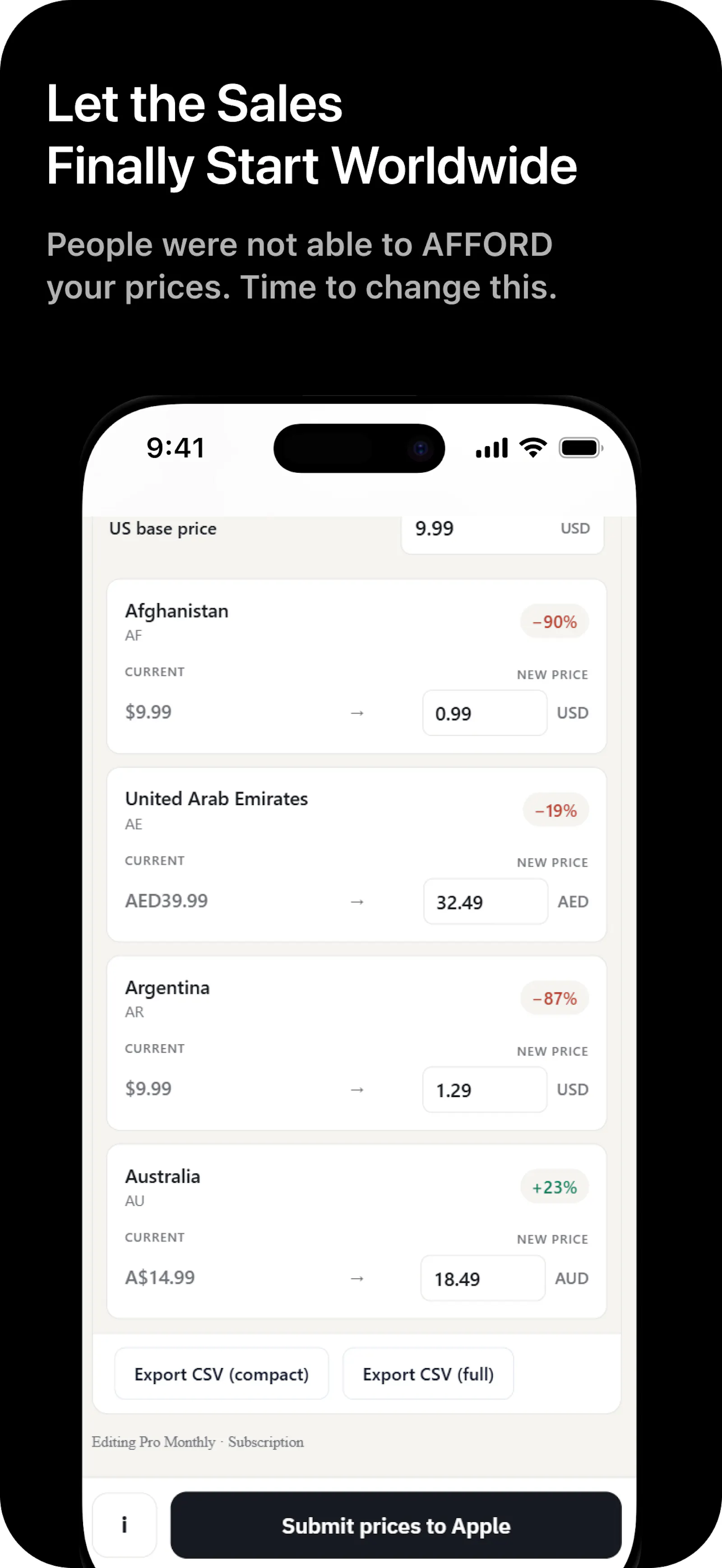 LocalPrice — App Price Localization screenshot 4