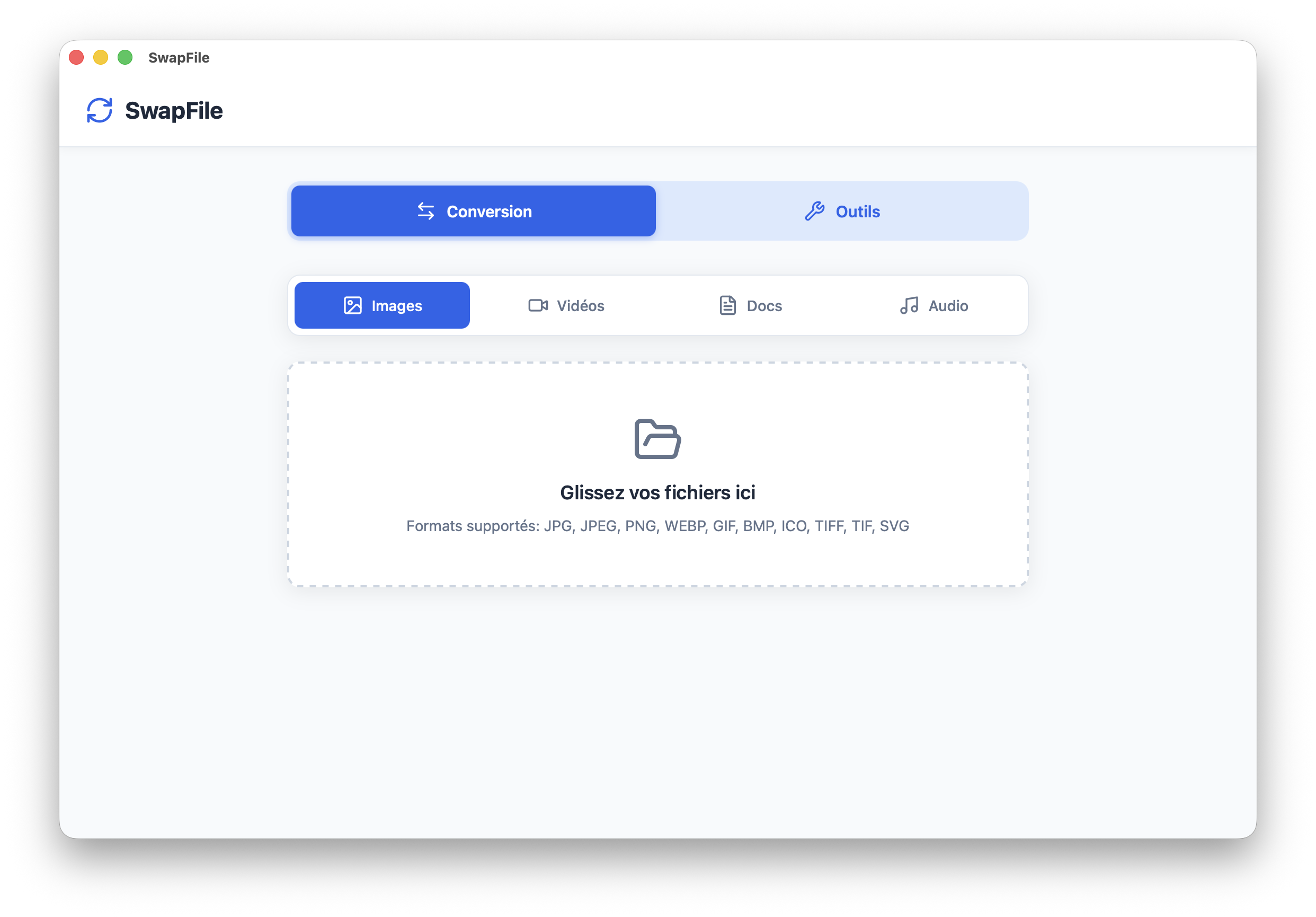 SwapFile - Main product screenshot demonstrating key features and user interface