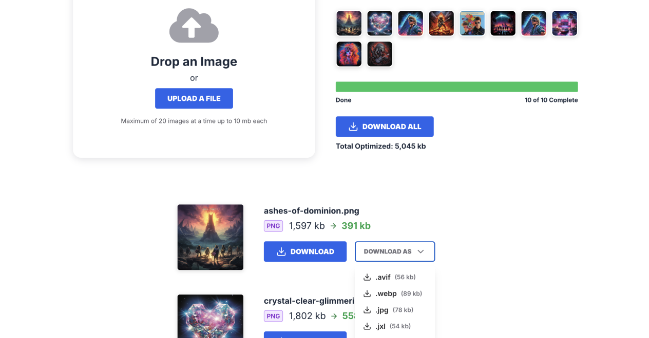 imgto.xyz - ฟรีภาพเพิ่มประสิทธิภาพและตัวแปลง (WebP, AVIF, JXL) media 4