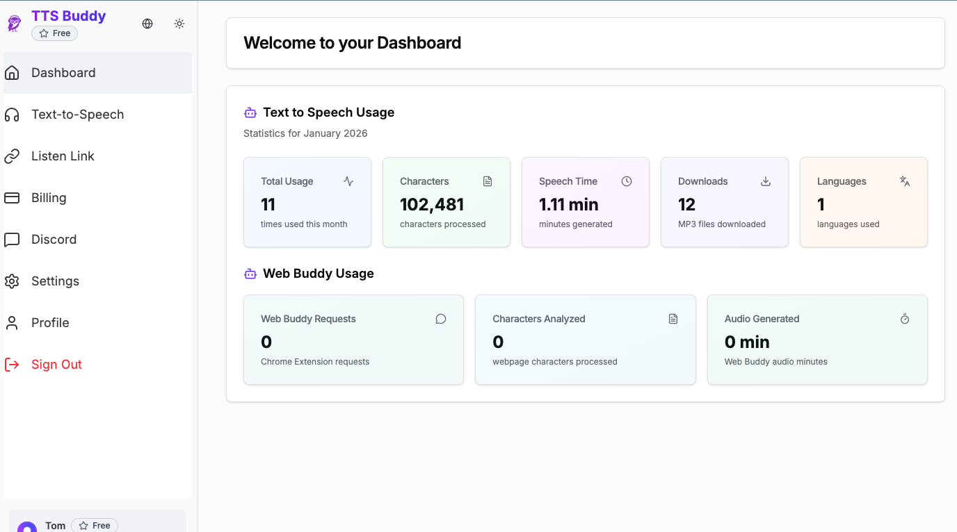 TTS Buddy - Screenshot 4 showing product features and functionality