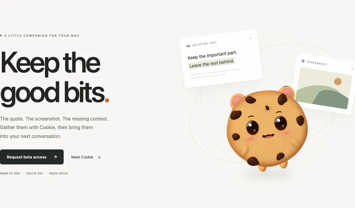 Cookie — Keep the good bits. gallery image