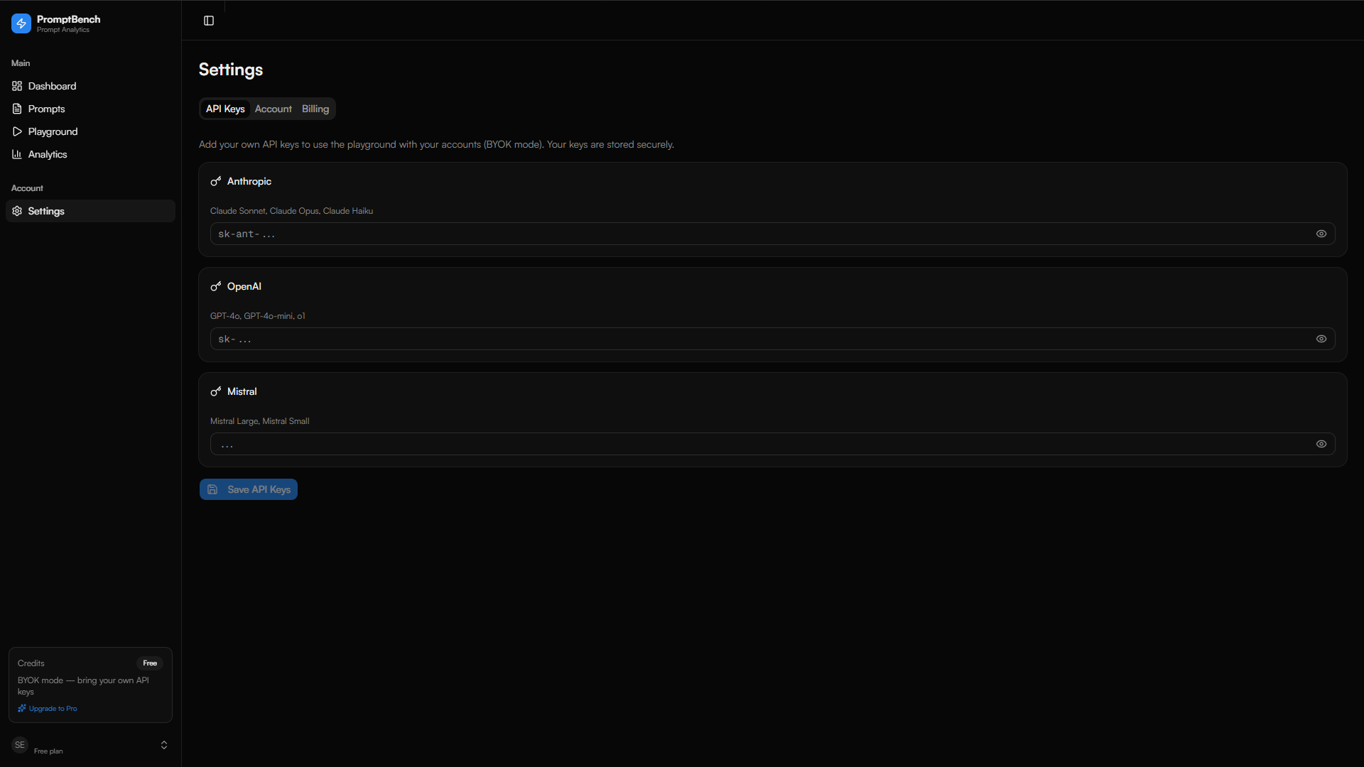 PromptBench - Screenshot 4 showing product features and functionality