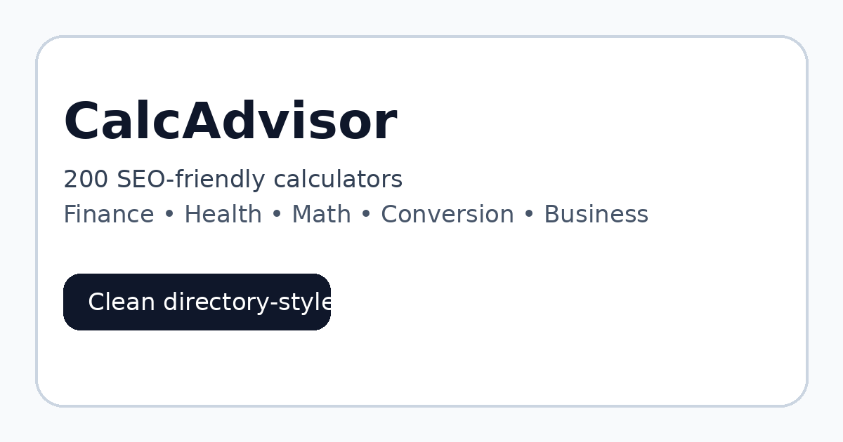 CalcAdvisor gallery image