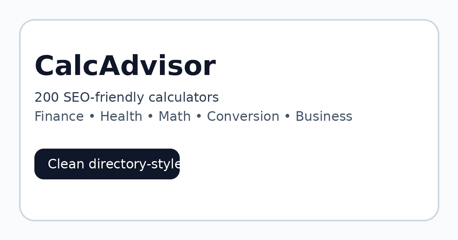 CalcAdvisor screenshot 1