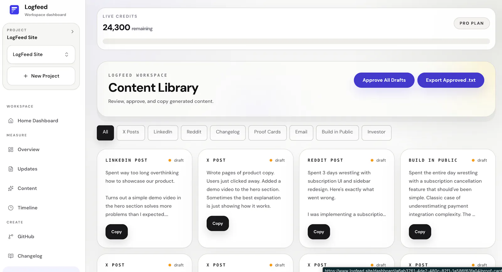 Logfeed screenshot 7