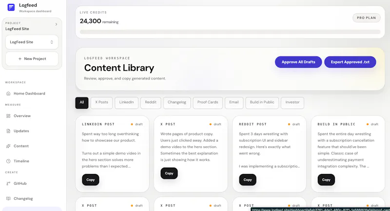 Logfeed screenshot 7