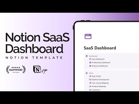 Notion SaaS Dashboard gallery image
