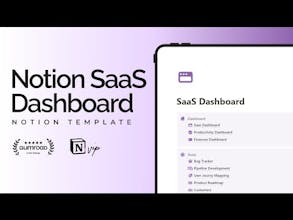 Notion SaaS Dashboard gallery image