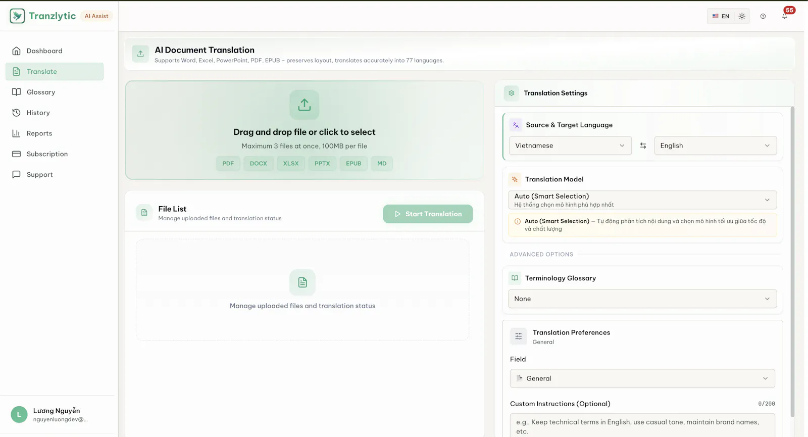 Tranzlytic screenshot 3