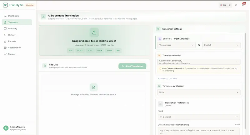 Tranzlytic screenshot 3
