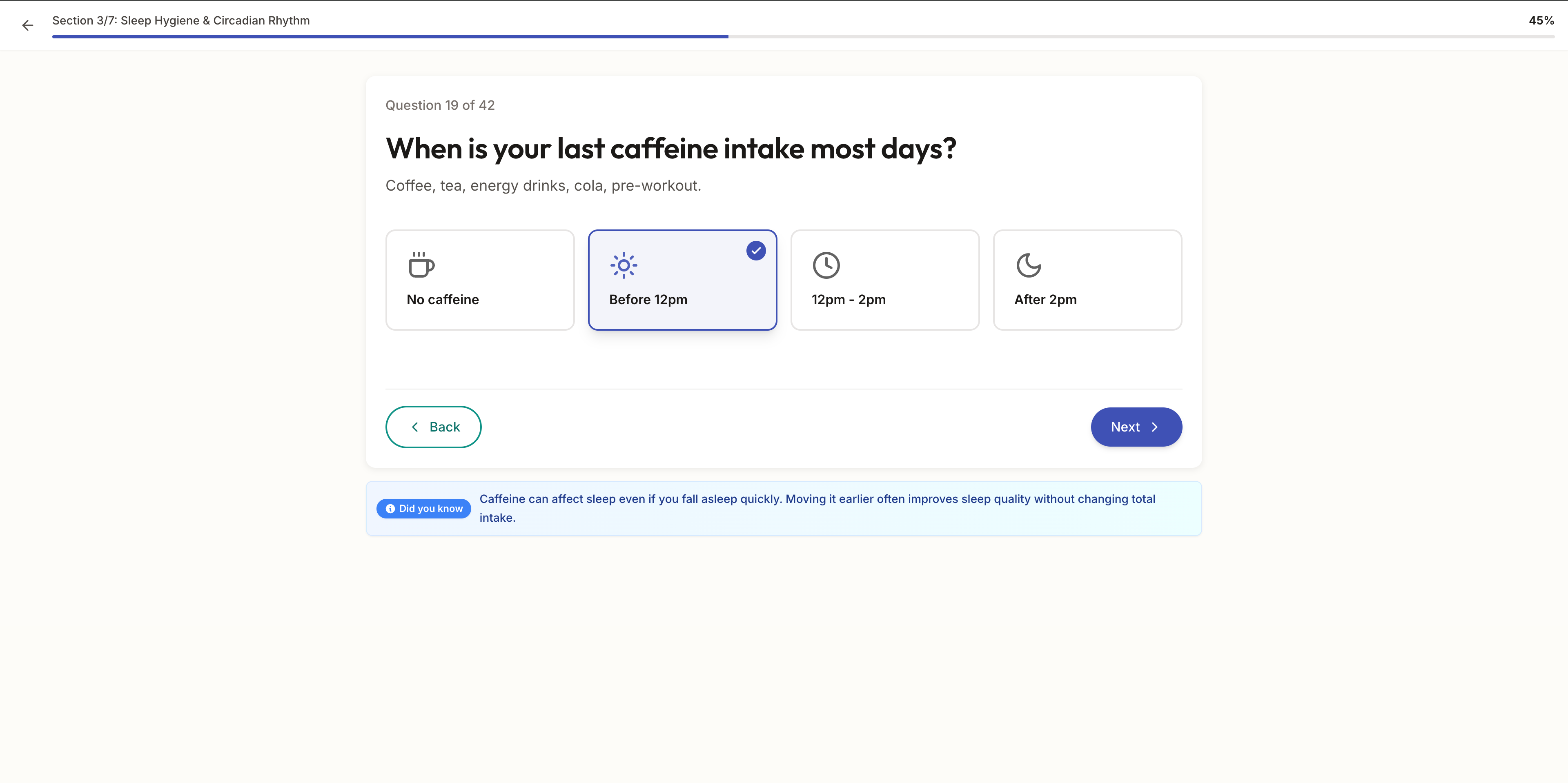 Healthy Choices Quiz - Screenshot 4 showing product features and functionality