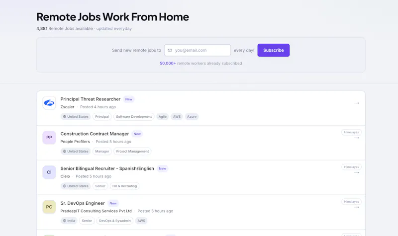 Remote Jobs Work From Home screenshot 2