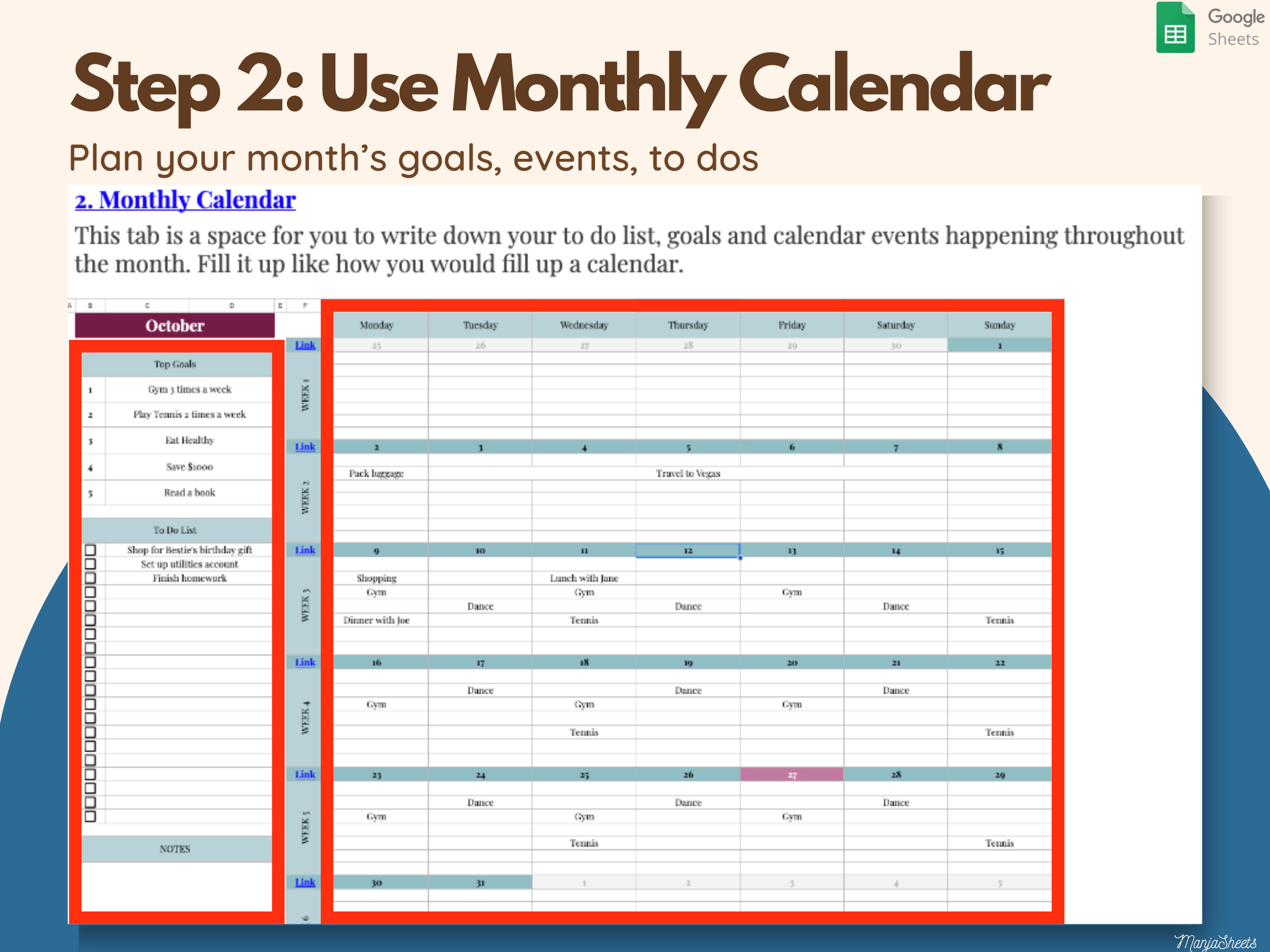 2025 Weekly Planner Google Sheets media 5
