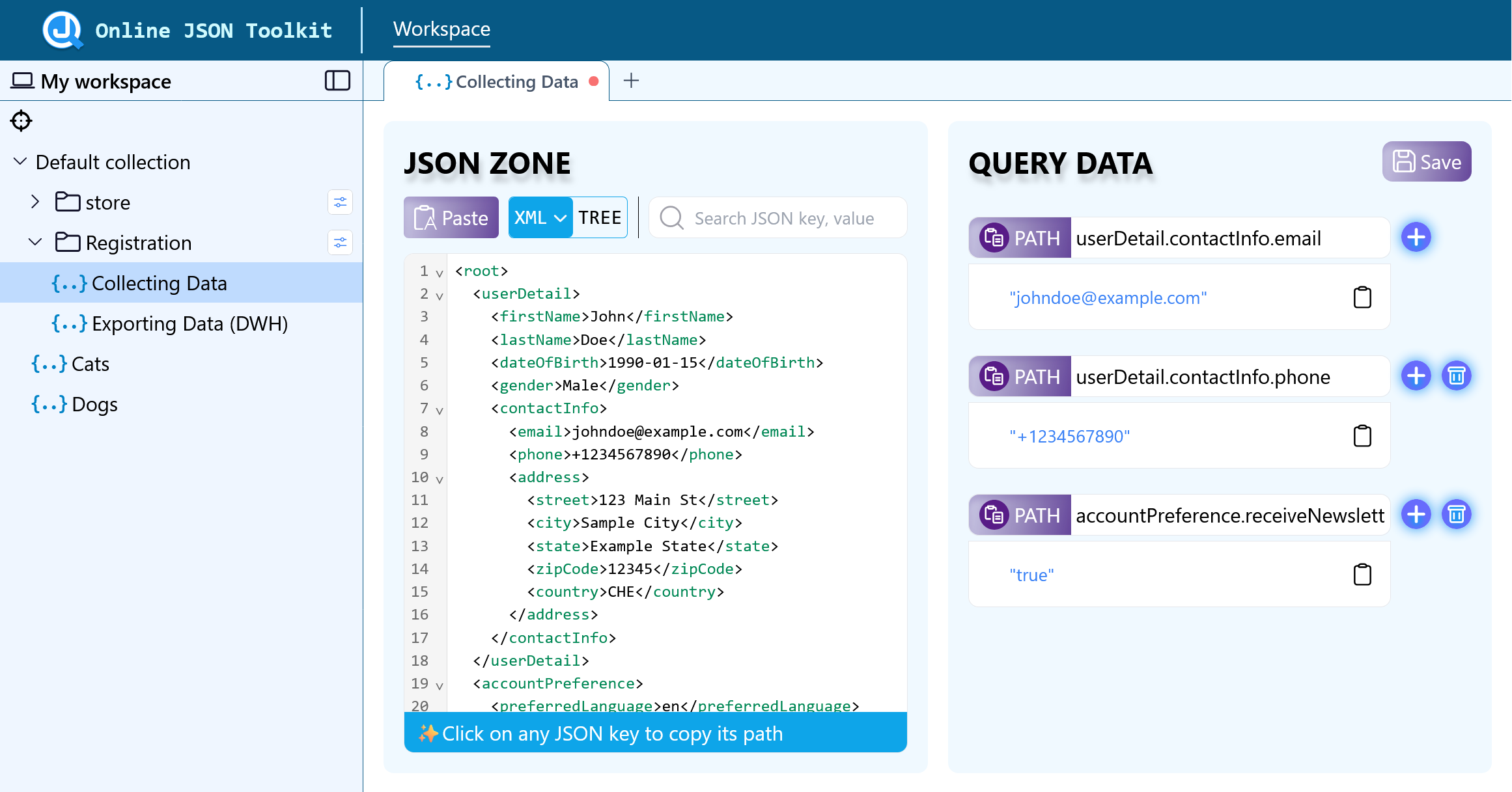 ชุดเครื่องมือ JSON ออนไลน์ media 4