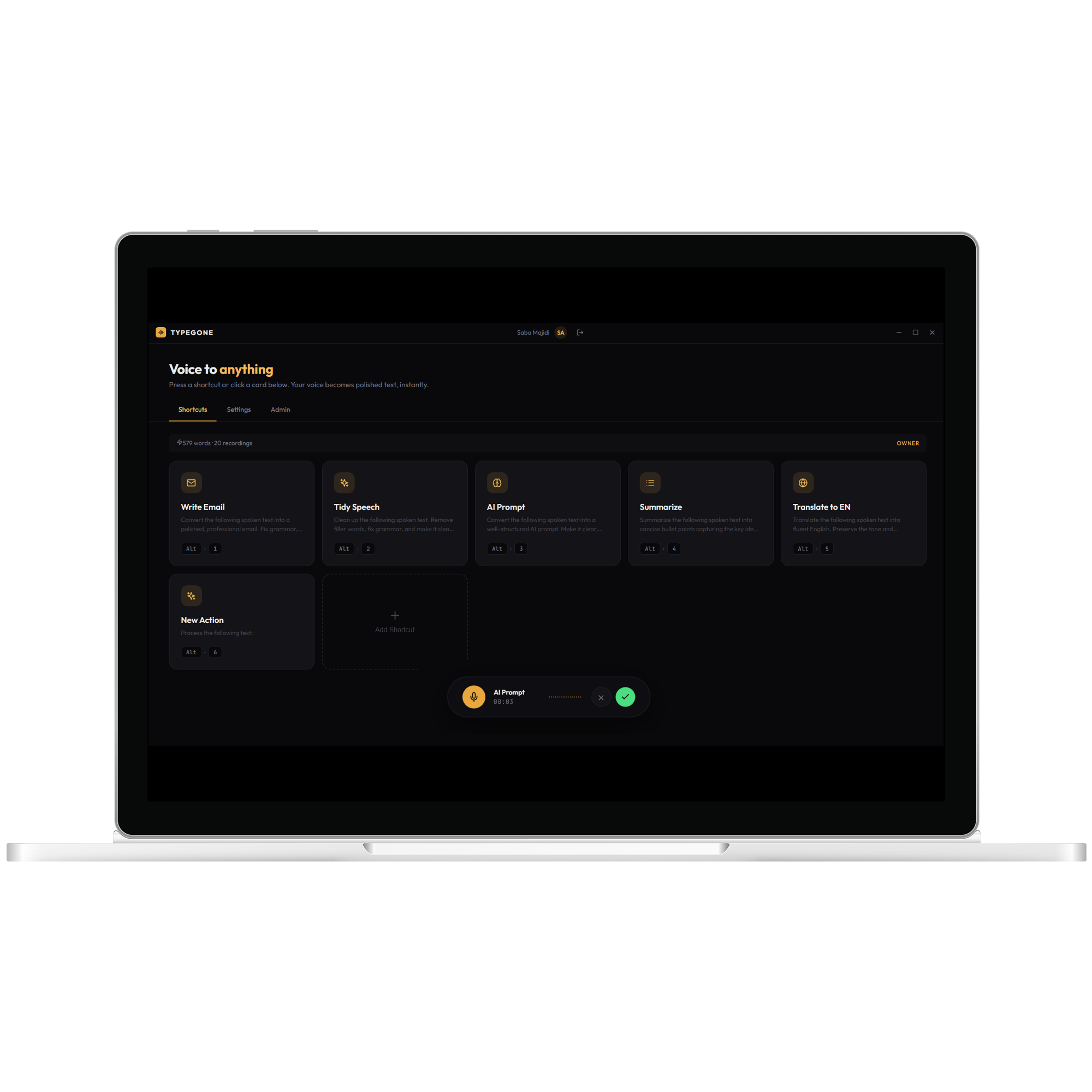 TypeGone - Screenshot 2 showing product features and functionality