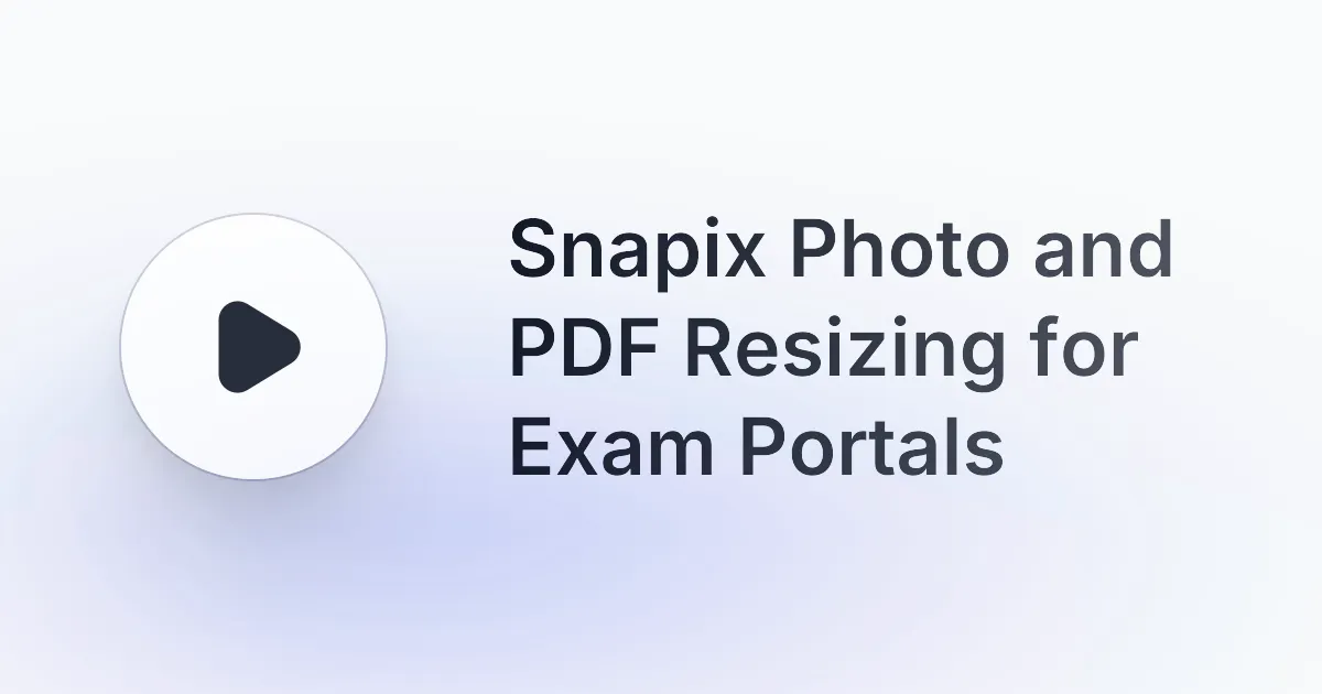 Snapix — Exam Photo & PDF Resizer gallery image