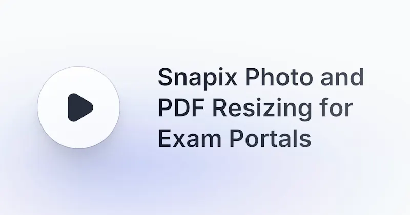 Snapix — Exam Photo & PDF Resizer screenshot 1