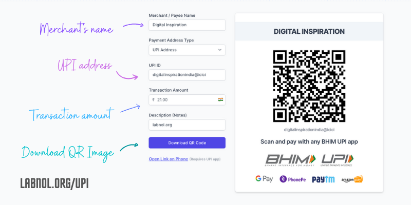 QR Codes for UPI Payment gallery image