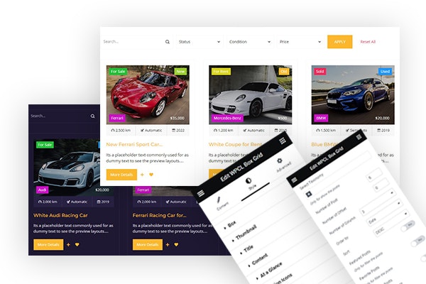 WP 자동차 목록 - 모든 종류의 자동차를 관리하기위한 WordPress 플러그인 미디어 3