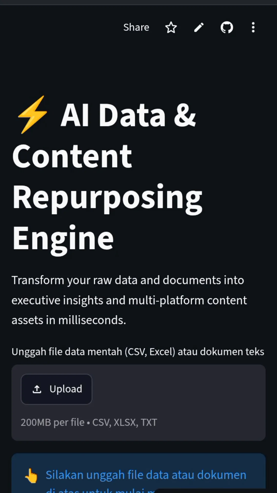 AI Data & Content Repurposing Engine logo